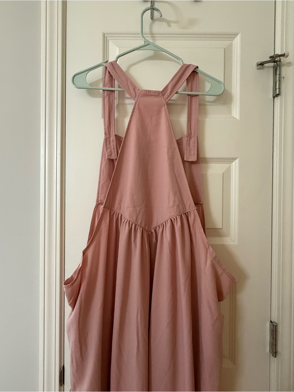 Plus Size Pink Pinafore Apron Jumpsuit Dress Pockets 5XL, New With Tags - Picture 5 of 9